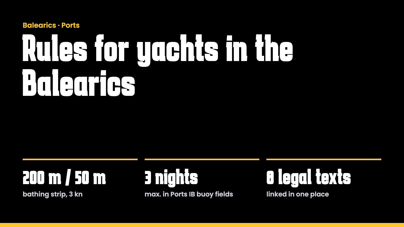 Key facts: rules for yachts in the Balearics