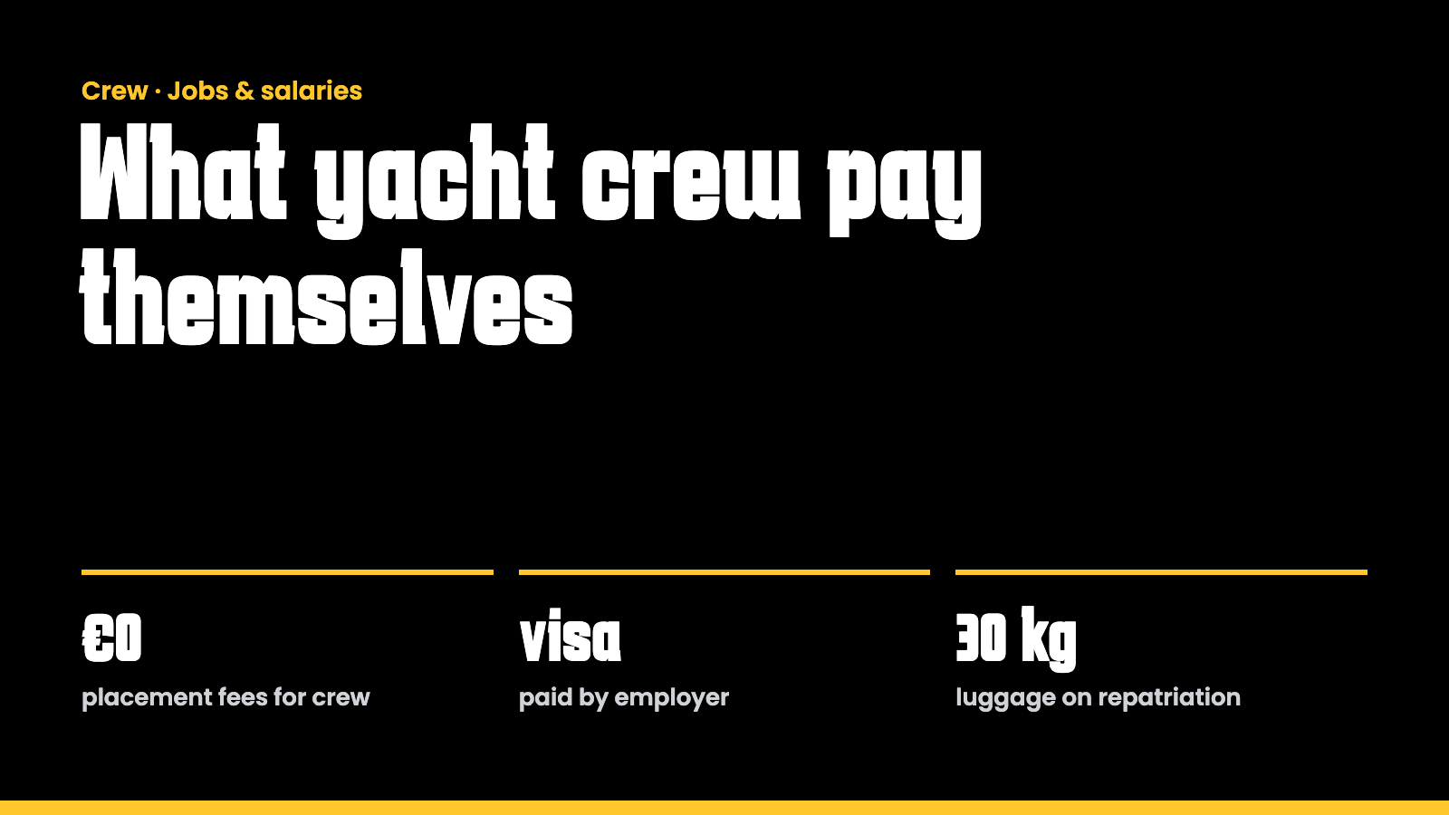 Key facts: what yacht crew pay themselves