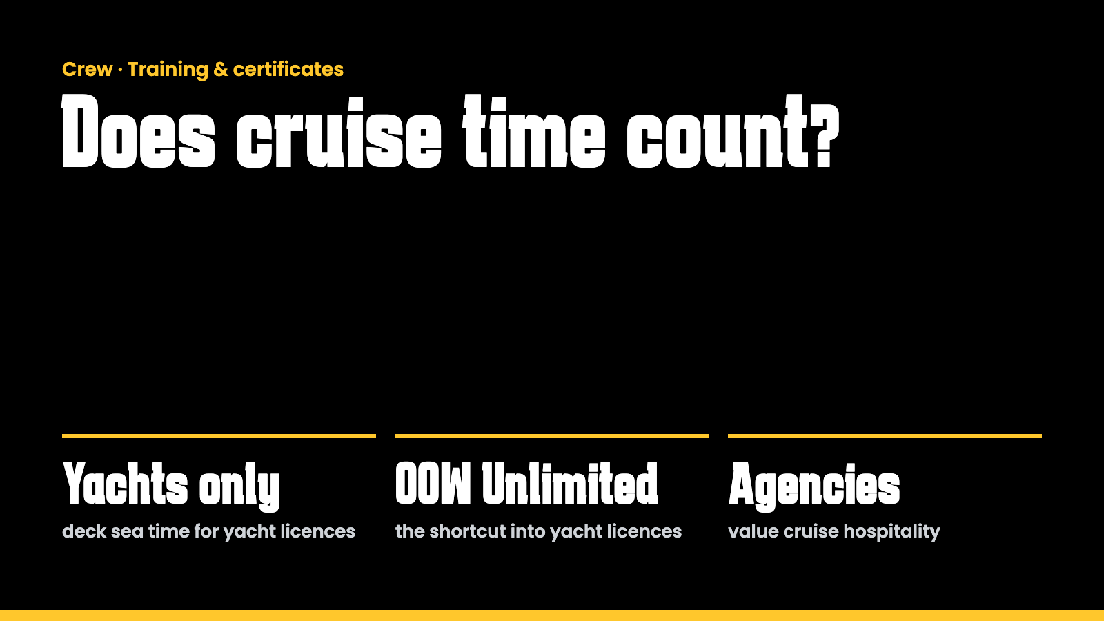 Key facts: cruise ship experience and yacht jobs