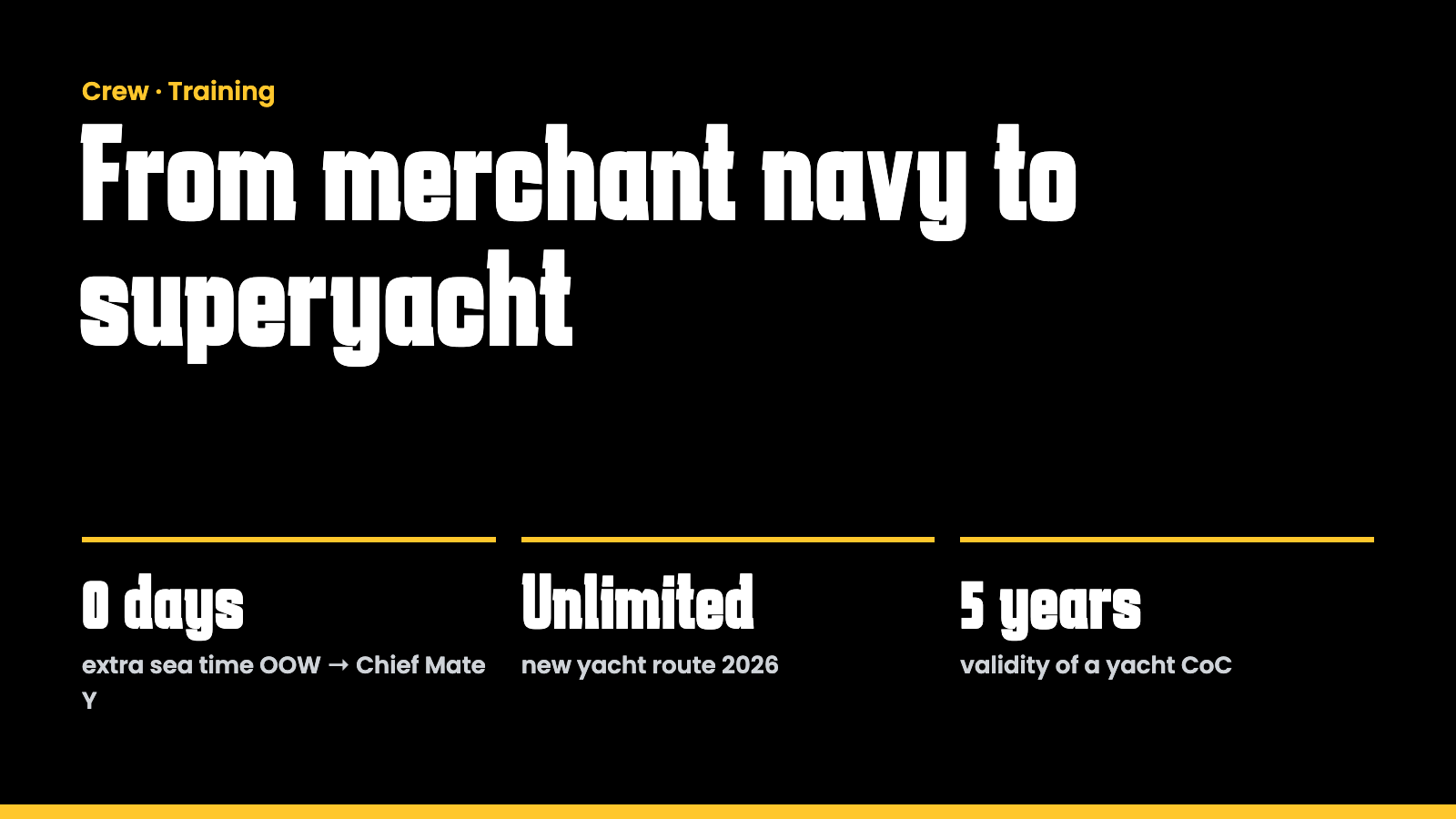 Key facts: from merchant navy to superyacht