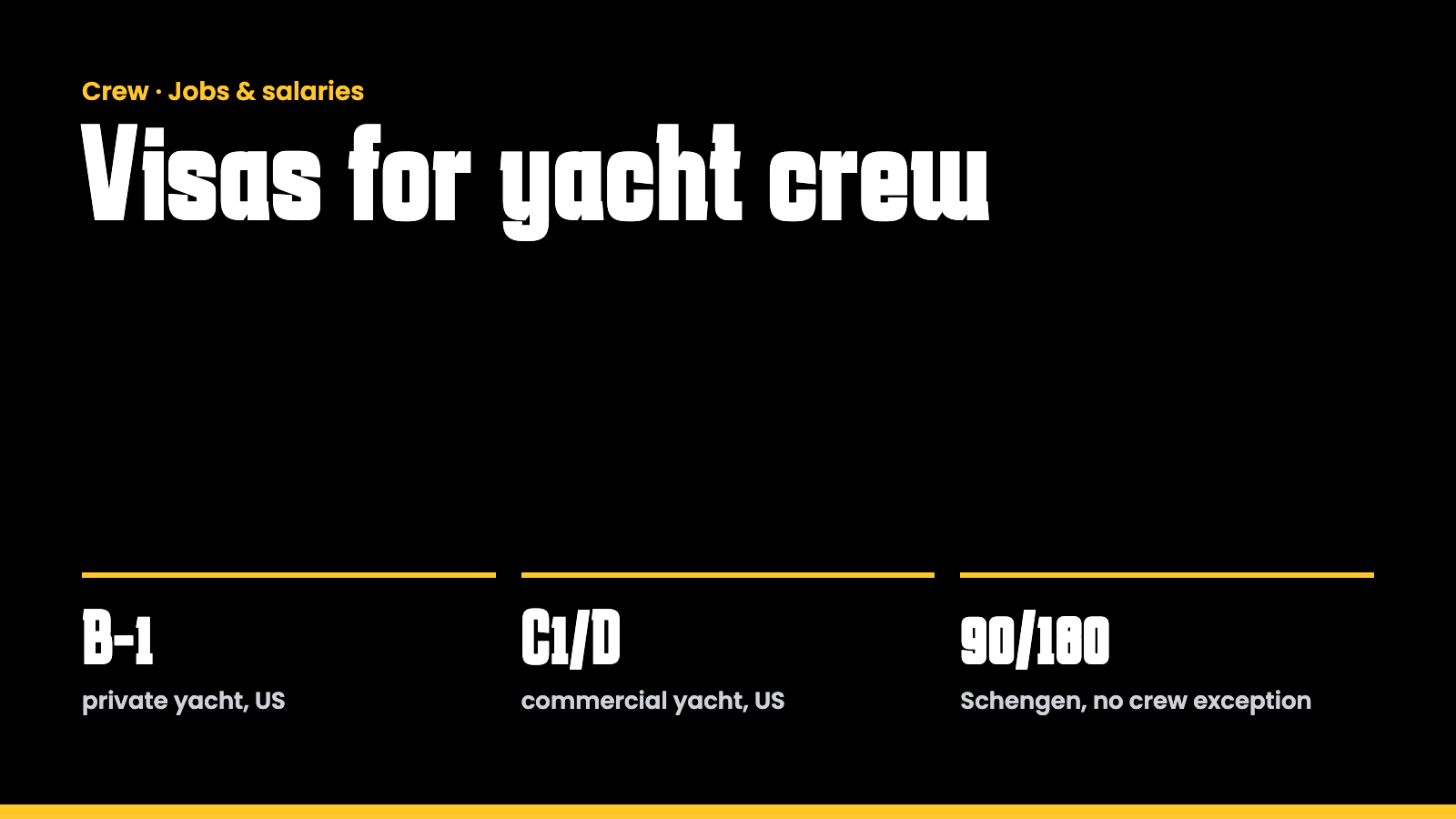 Key facts: visas for yacht crew